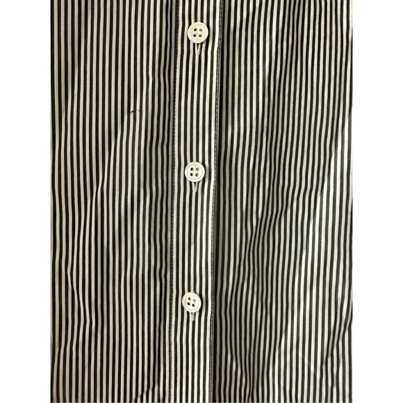 Theory dark grey and white stripped Straight Shirt in Cotton size S - Picture 8 of 12